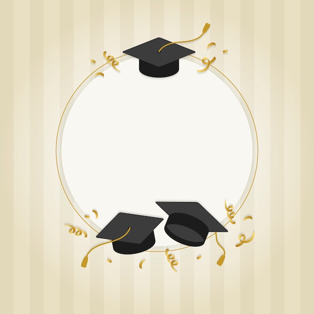 Free vector graduation greeting card