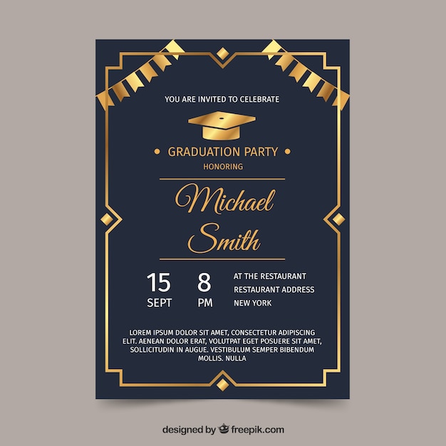 Graduation invitation template