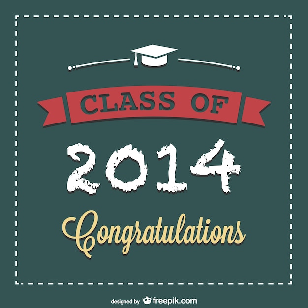 Free Vector graduation poster