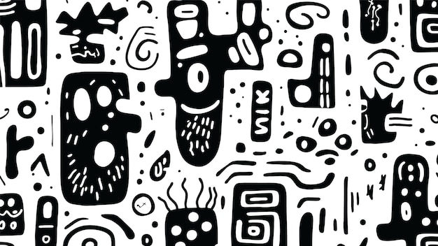 Free Vector graffiti seamless pattern