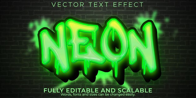 Graffiti text effect editable neon and street text style