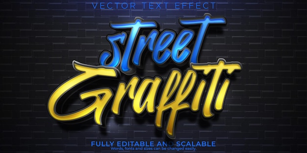 Graffiti text effect editable spray and paint text style