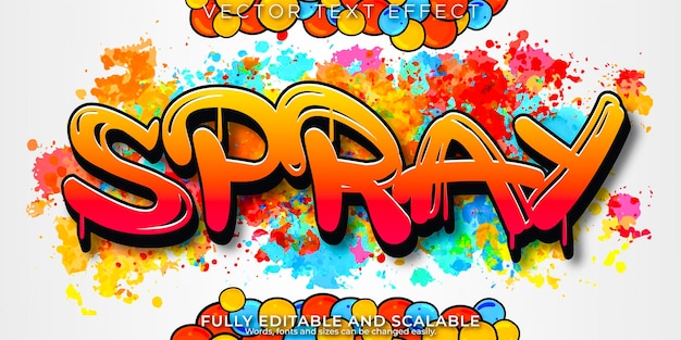 Graffiti text effect editable spray and street text style