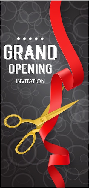 Free vector grand opening banner