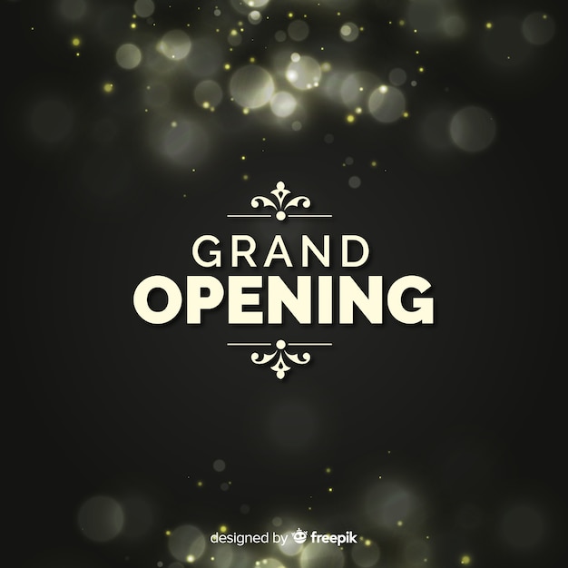 Grand opening bokeh background