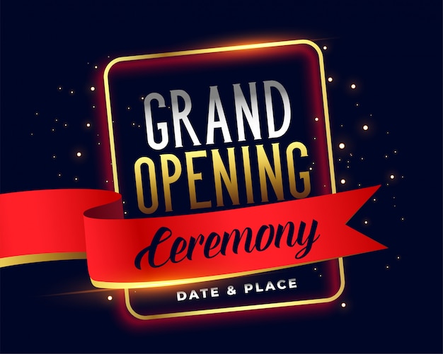 Grand opening ceremoney invitation attractive 