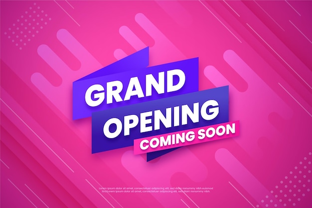 Grand opening soon promo background