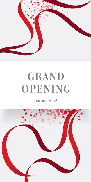 Free vector grand opening you are invited flyer