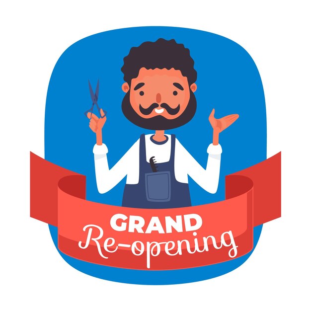 Grand re-opening background design