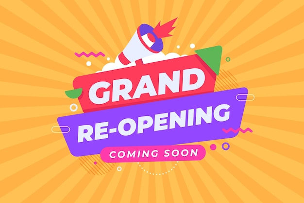 Grand re-opening background