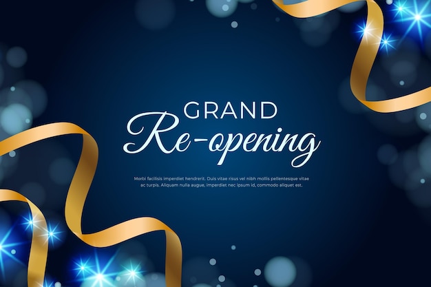 Grand re-opening background