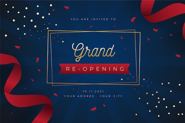 Grand re-opening background