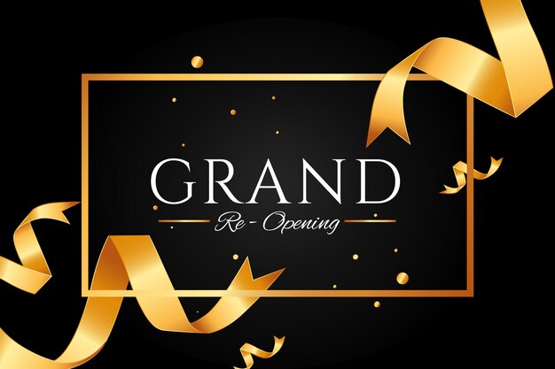 Grand re-opening background