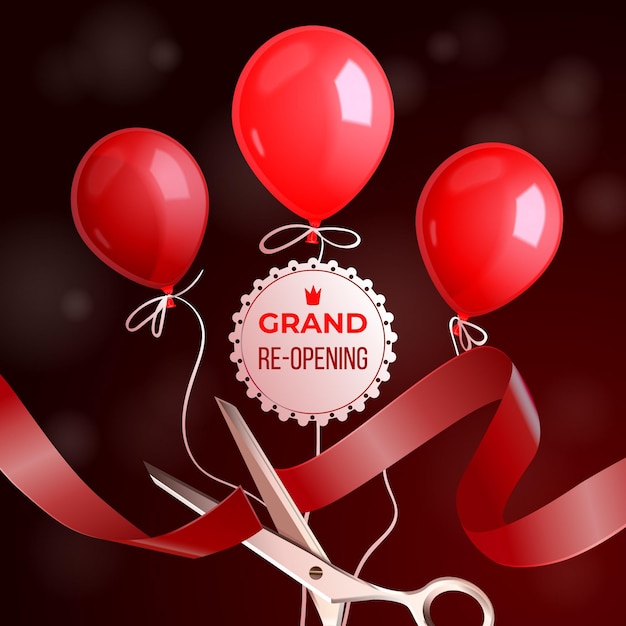 Free vector grand re-opening background