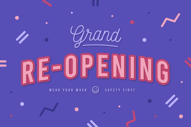 Grand re-opening background