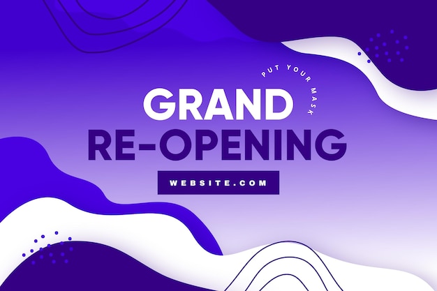 Grand re-opening background