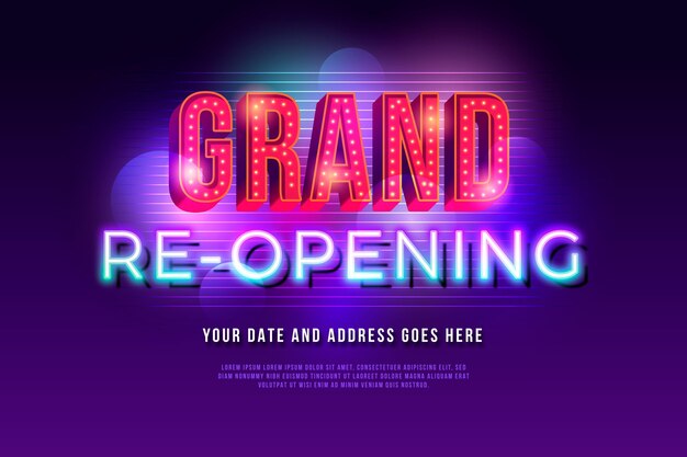 Grand re-opening background