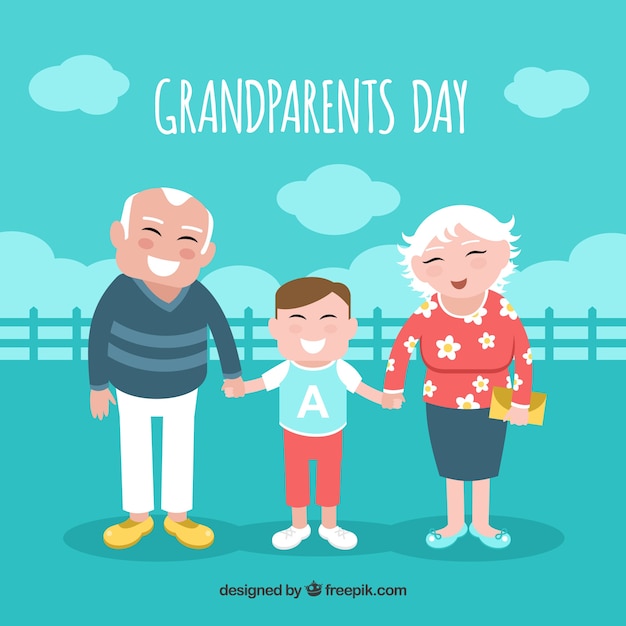 Free Vector grandfather background with his grandson