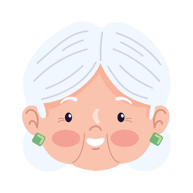 Free Vector grandma happy face