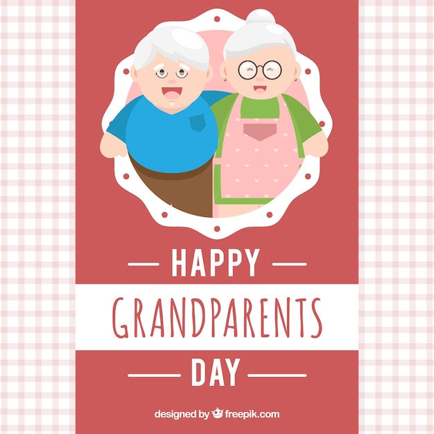 Free Vector grandparents day greeting background