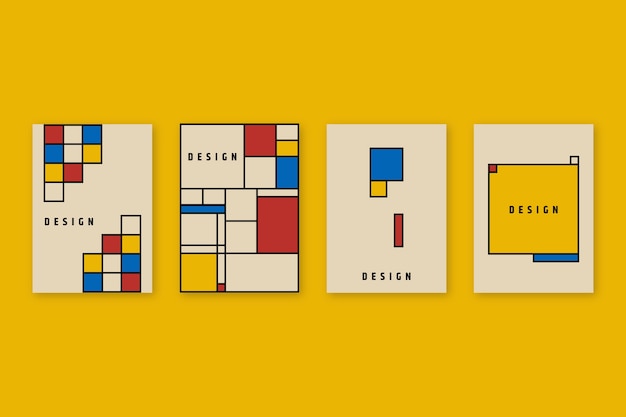 Graphic design cover in bauhaus style