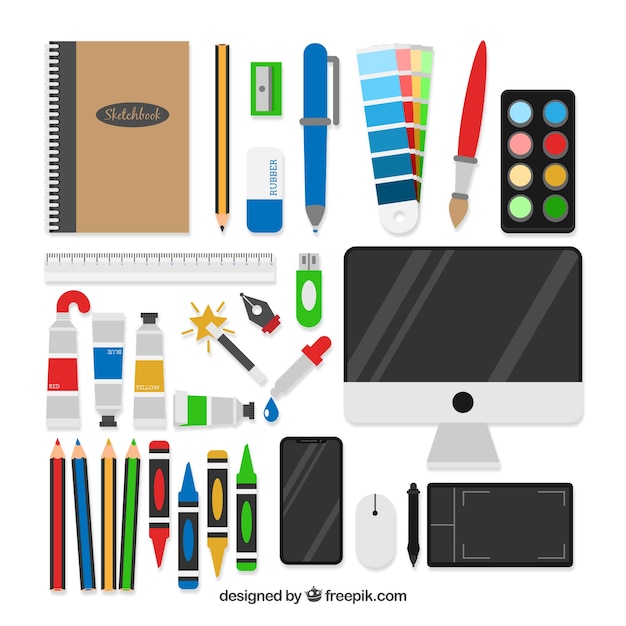 Free Vector graphic design elements collection in flat style