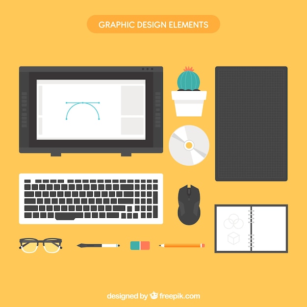 Free Vector graphic design elements collection in flat style