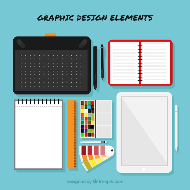 Free Vector graphic design elements collection in flat style