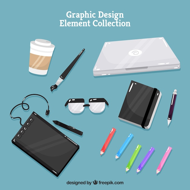 Free Vector graphic design elements collection in hand drawn style