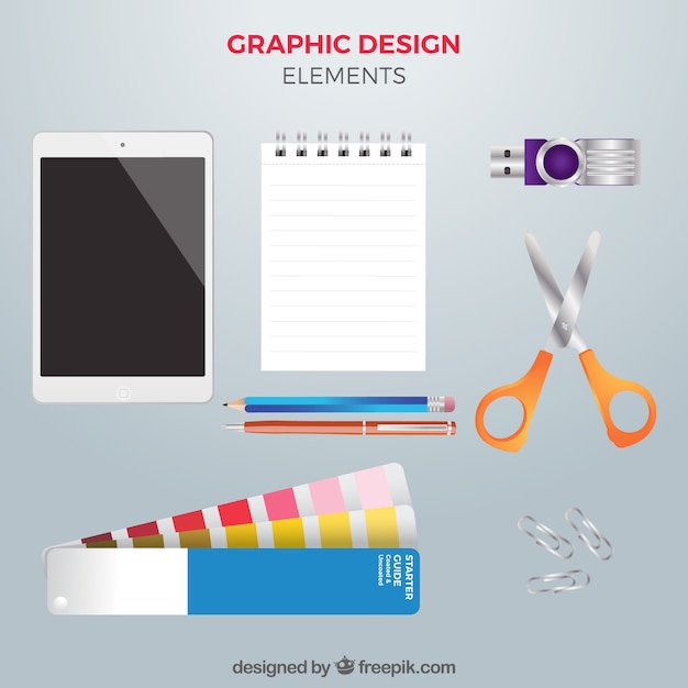 Free Vector graphic design elements collection in realistic style