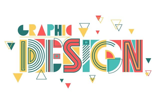 Free Vector graphic design in geometric lettering