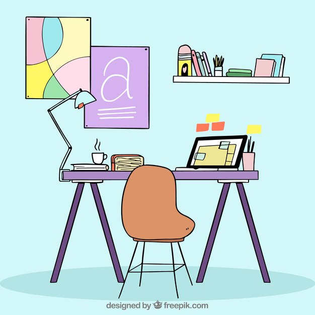 Graphic design workspace background