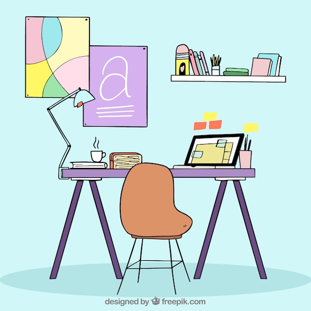 Graphic design workspace background