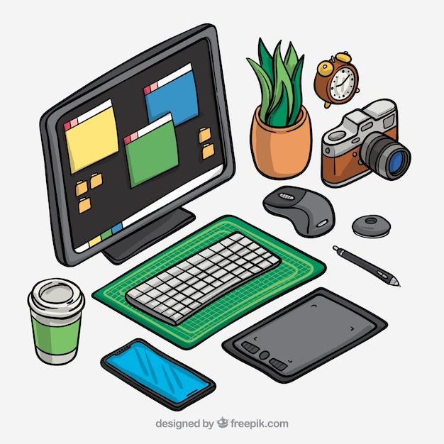 Graphic design workspace background