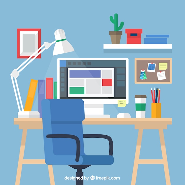 Graphic design workspace background