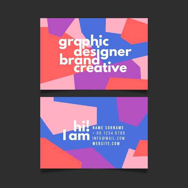 Graphic designer brand creative business card template