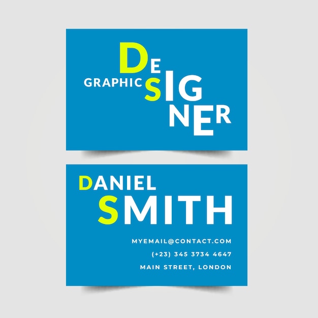 Free Vector graphic designer business card letters design