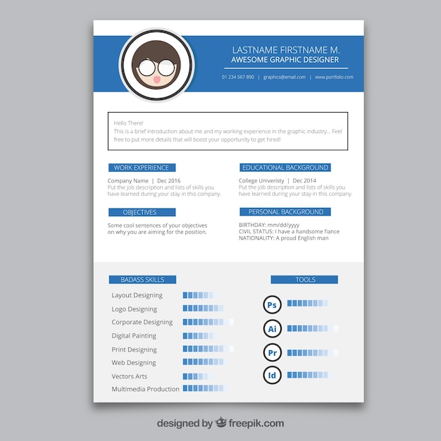 Graphic designer resume template