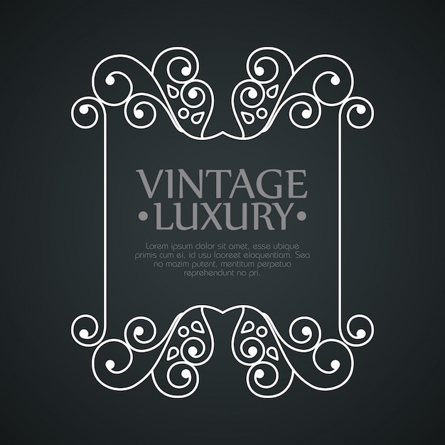 Free Vector graphic frame for label with ornamental decoration