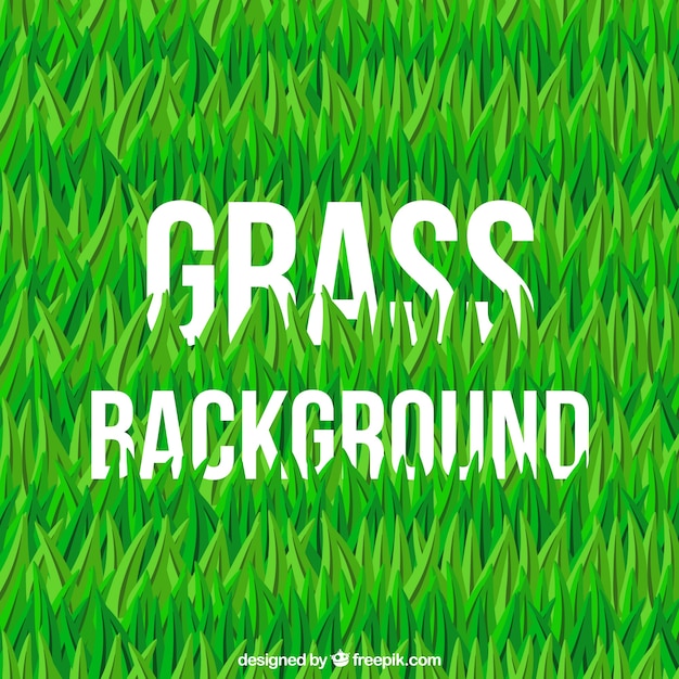 Free vector grass background in flat design