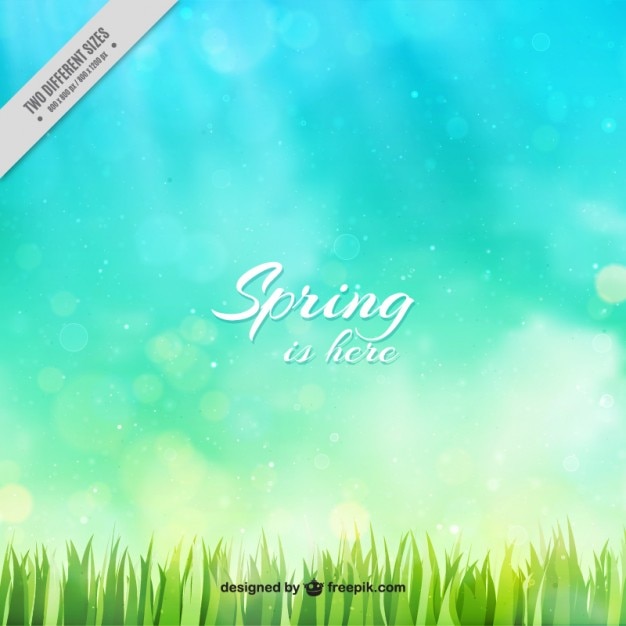 Free Vector grass spring bokeh background