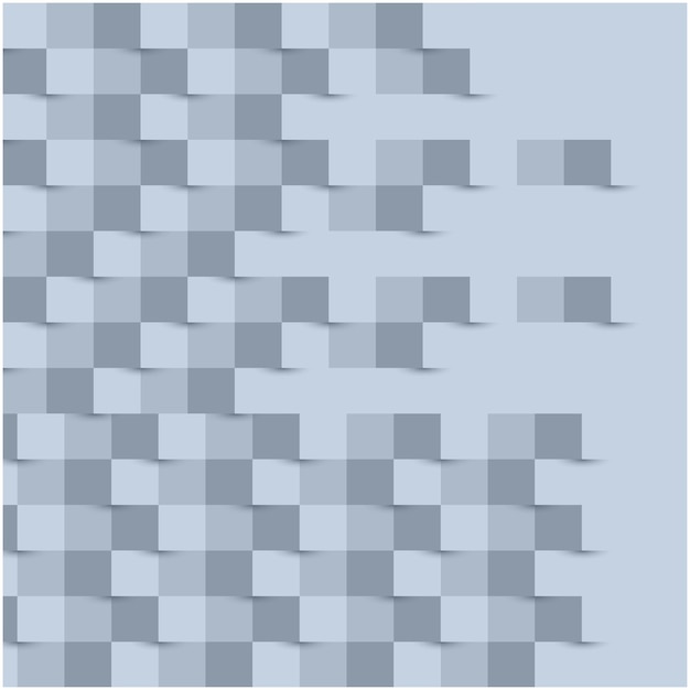 Free Vector gray 3d background with squares