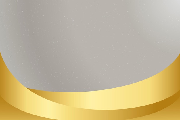 Gray background vector with golden wave