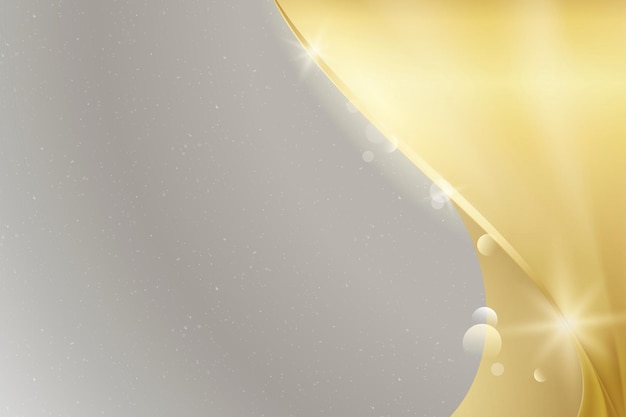 Gray background vector with golden wave