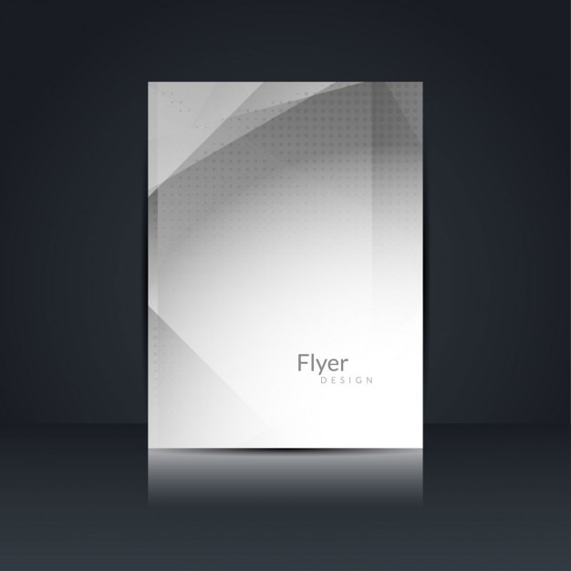 Gray flyer with geometric shapes