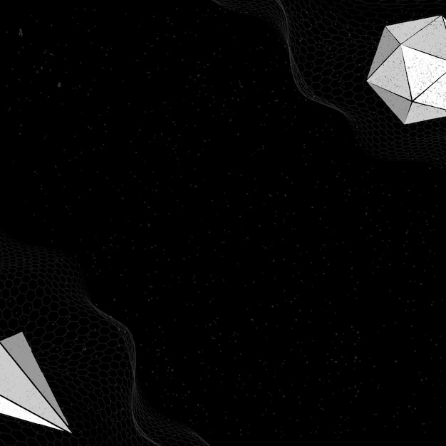 Free Vector gray geometric shapes on black background vector