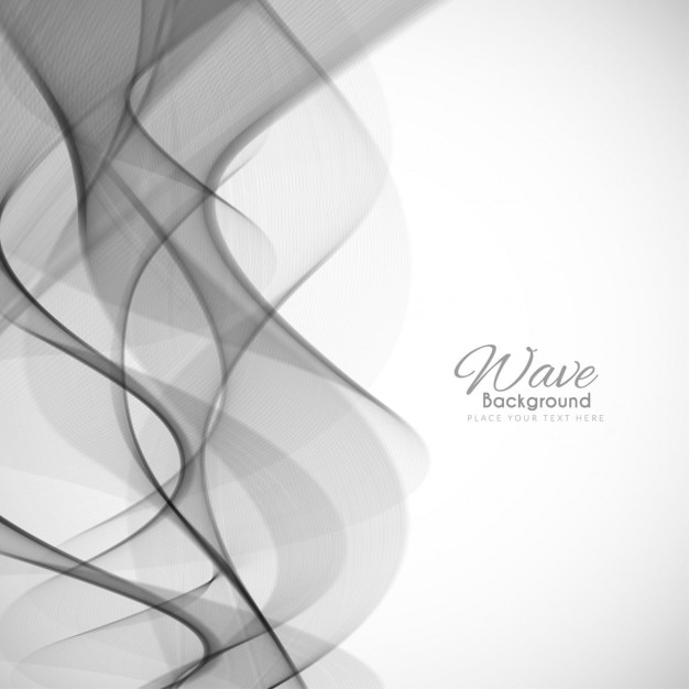 Free vector gray modern background with waves