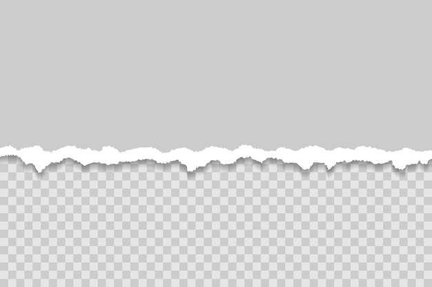 Free vector gray torn paper edge template ripped horizontal strips with shadows border texture design vector