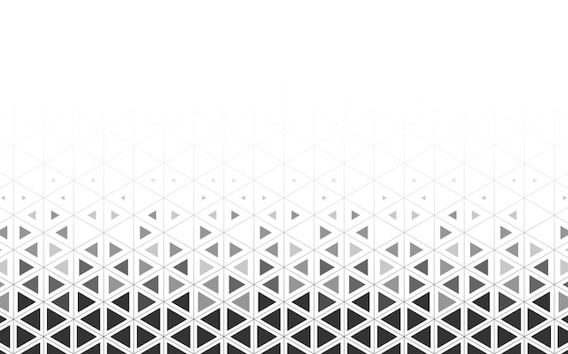 Gray triangle patterned on white background