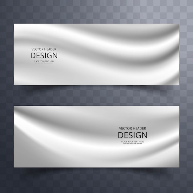 Free Vector gray wavy banners